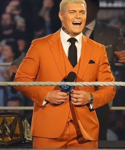 WWE SmackDown 2025 Cody Rhodes Orange Blazer