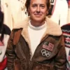 2026 Team USA Brown Leather Flight Jacket