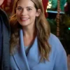 25th Lyndsy Fonseca Blue Wool Coat