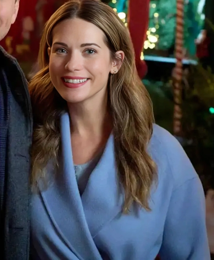 25th Lyndsy Fonseca Blue Wool Coat