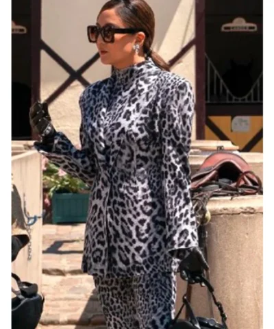 Ashley Park Emily In Paris S05 Leopard Print Blazer