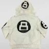 Ball Multiple Colors Bomber Hooded Leather Jacket