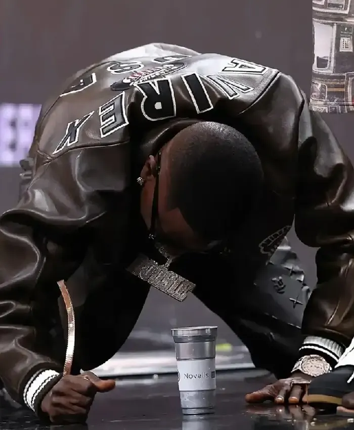 Boosie Badazz Chicago Bulls v Atlanta Hawks Brown Leather Jacket