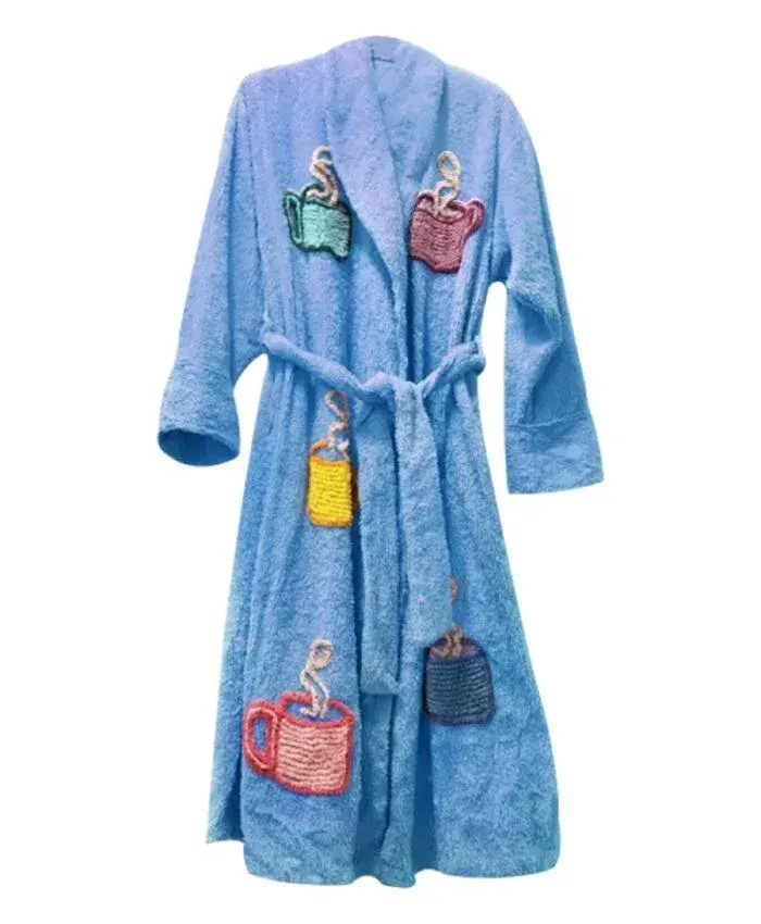 Brad Pitt Fight Club Bath Robe Blue