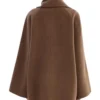 Brown Woolen Scarf Coat