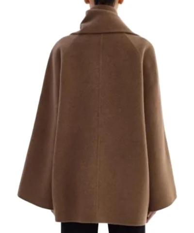 Brown Woolen Scarf Coat