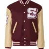 Burgundy Letterman Varsity Jacket
