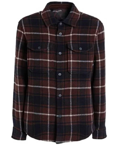 Alternative view of Jonathan Byers Stranger Things S05 Plaid Jacket