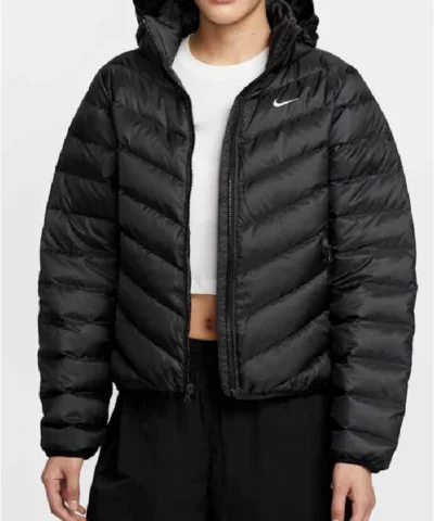 Caitlin Clark Black Puffer Jacket