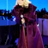 Center Kristin Chenoweth Purple Coat