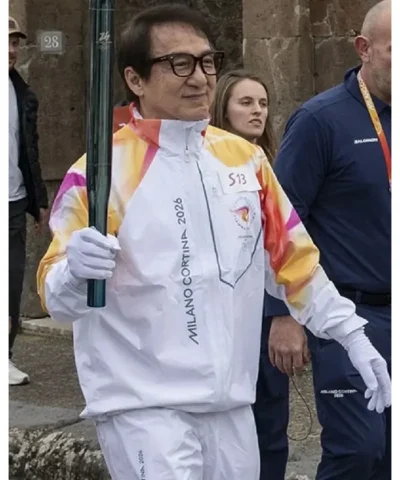 Alternative view of Jackie Chan Winter Olympics 2026 Flame Jacket