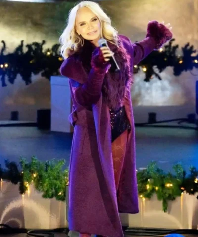 Christmas In Rockefeller Center Kristin Chenoweth Purple Coat