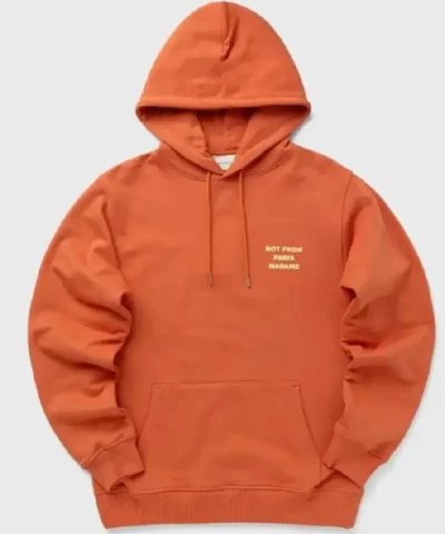 Alternative view of Lily Collins Emily In Paris S05 Orange Slogan Hoodie