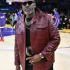 Corey Gamble LA Lakers Game Maroon Leather Jacket