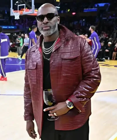Corey Gamble LA Lakers Game Maroon Leather Jacket
