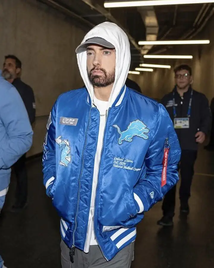 Show Eminem Detroit Lions Halftime Jacket