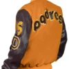 Diego Padres Wool and Leather Varsity Jacket