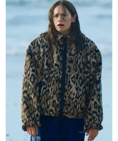Sarah Tucker TV Series Down Cemetery Road 2025 Ruth Wilson Sherpa Printed Jacket