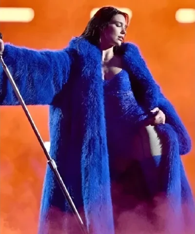 Dua Lipa Radical Optimism Tour 2025 Blue Fur Coat