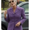 Emma Thompson The Sheep Detectives 2026 Purple Blazer