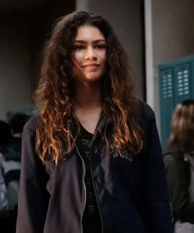 Euphoria Zendaya Black Jacket