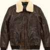 Full Grain Genuine Leather Bomber Jacket