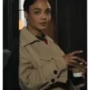 Anna His & Hers Tv Series Tessa Thompson Trench Beige Coat
