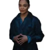 Anna Tv Series His & Hers Tessa Thompson Cotton Black Trench Coat