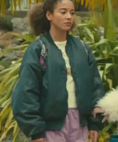 Grace Gibbons Wild Cherry Bomber Jacket