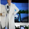 In Rockefeller Center Savannah Guthrie White Long Coat