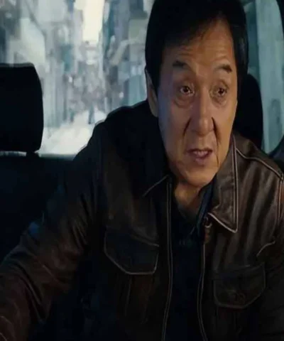 The Shadow’s Edge 2025 Jackie Chan Brown Leather Jacket