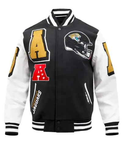 Jacksonville Jaguars Mashup Rib Varsity Wool-Leather Jacket