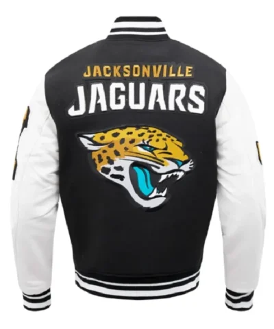 Jaguars Mashup Rib Varsity Wool-Leather Jacket