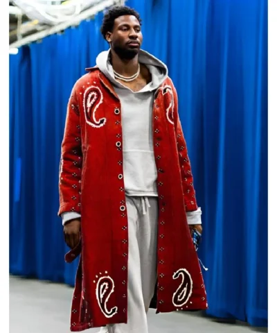 Jaren Jackson Jr. Oklahoma City Thunder Red Long Coat