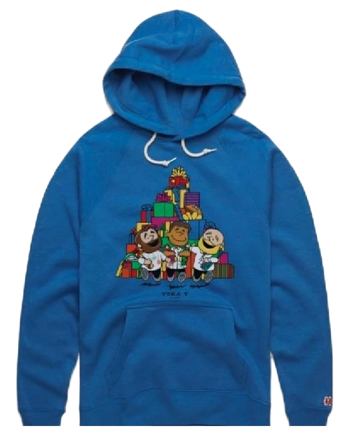 Jason Kelce Blue Graphic Hoodie