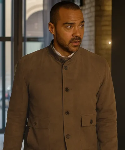Jesse Williams Hotel Costiera Suede Brown Jacket
