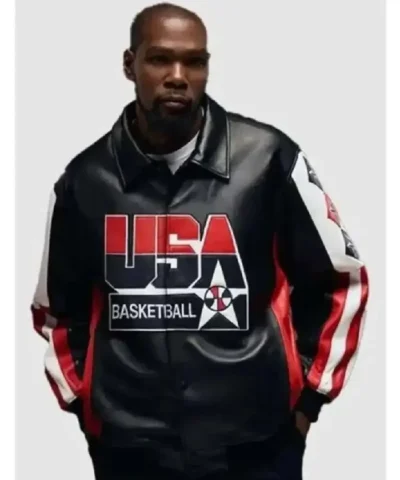 Kevin Durant Olympic 2026 Leather Jacket