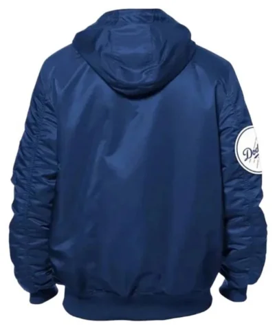 Los Angeles Dodgers Hooded Blue Bomber Jacket