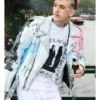 Lil Peep Never Say Die Painted White and Black Jacket