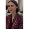 Lily Collins Emily In Paris S05 Printed Blazer