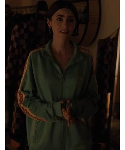 Lily Collins Emily in Paris S5 Green Track Jacket