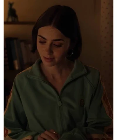 Lily Collins Emily in Paris S5 Green Track Jacket