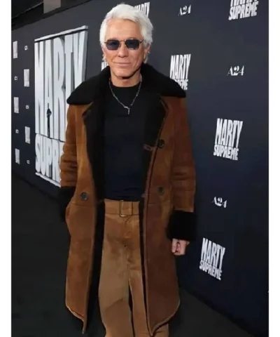 Luhrmann Marty Supreme LA Premiere Brown Coat