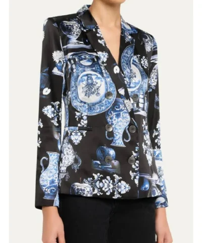 Lupone The View 2025 Printed Satin Blazer