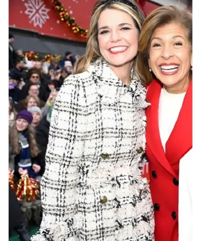 Macys Thanksgiving Day Parade Savannah Guthrie Tweed White Coat