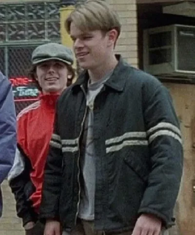 Matt Damon Good Will Hunting Black Leather Jacket