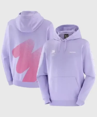 Milano Cortina 2026 Olympics Salomon Graphic Purple Hoodie