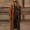 Milly Alcock Supergirl 2026 Trench Brown Coat