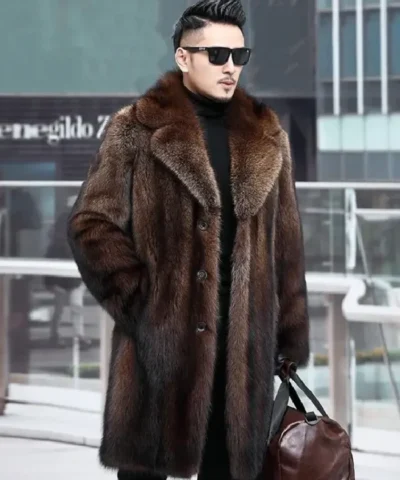 Mink Fur Brown Coat