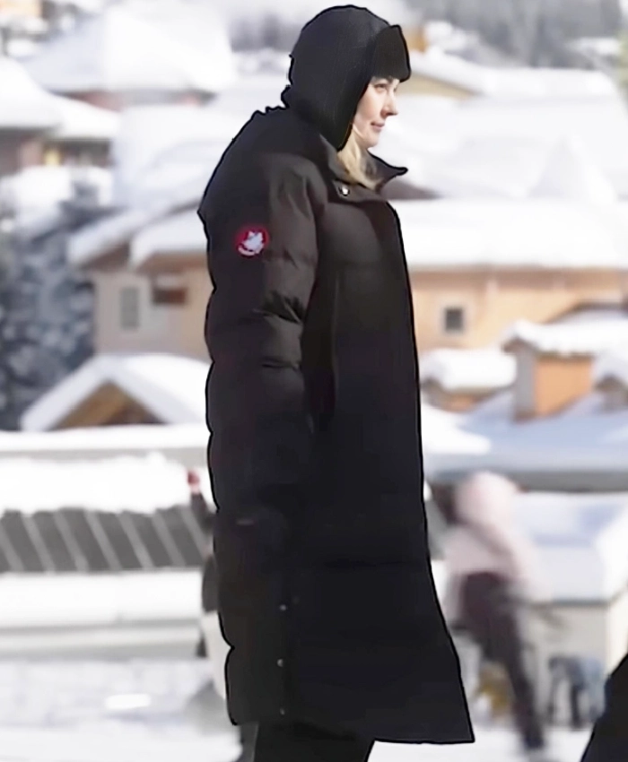 Taylor Jacobson My Secret Santa Black Puffer Coat - Image 3